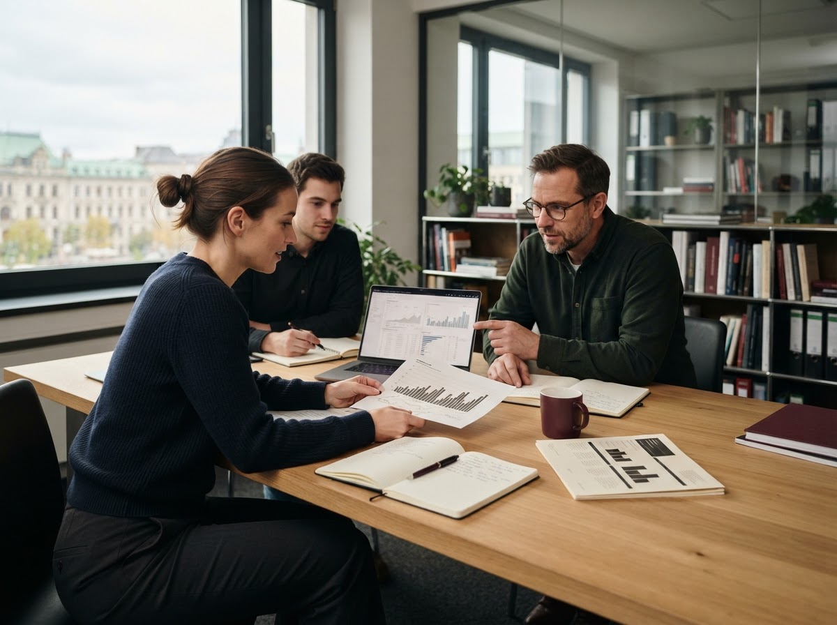 Auskvestium Analyseteam bei der Auswertung von Finanzdaten